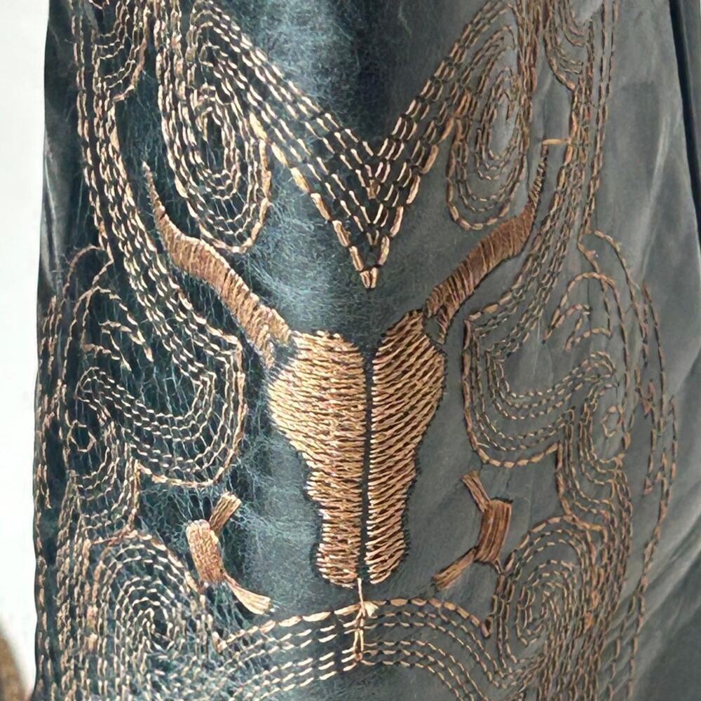 African Western Boots hand crafted Elephant print genuine leather - Picture 5 of 10